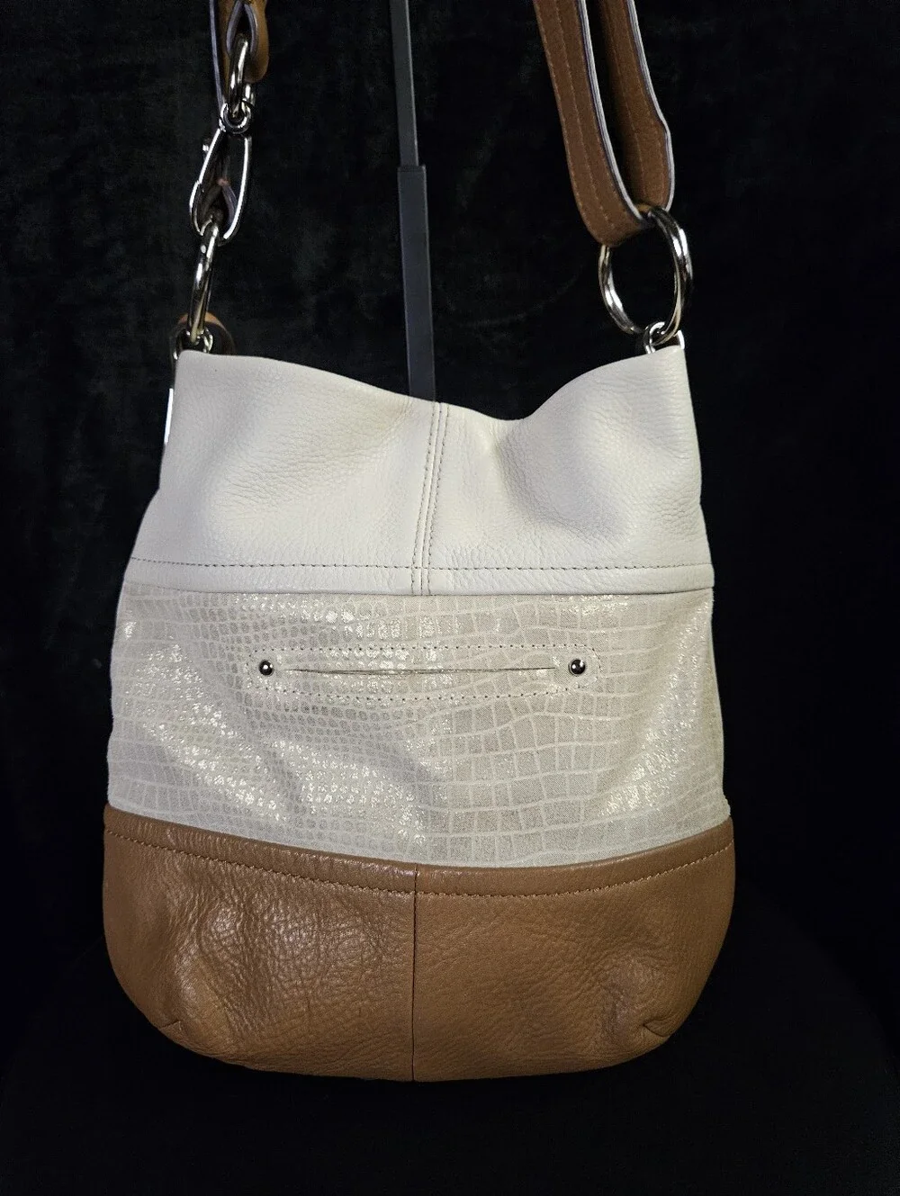 B. Makowsky Color- Block Crossbody Hobo Bag